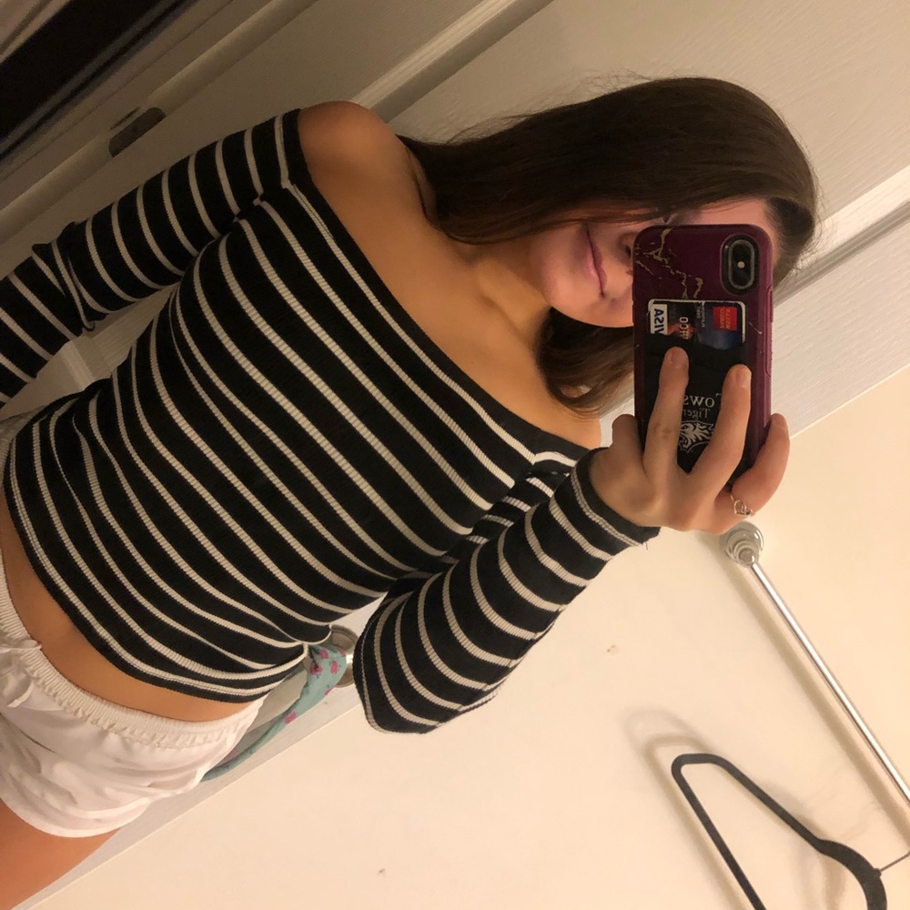 Striped Off The Shoulder Top